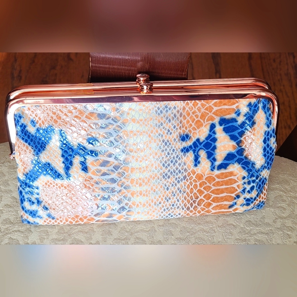 HOBO Lauren snake skin print clutch